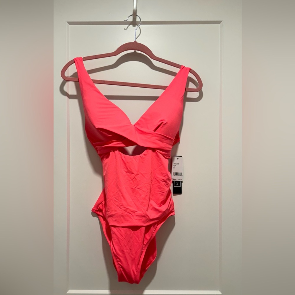 LA BLANCA CORAL TUMMY CONTROL ONE PIECE BATHING SUIT NWT Size 12